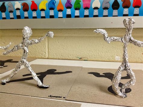 Tin Foil Figures Art Lesson