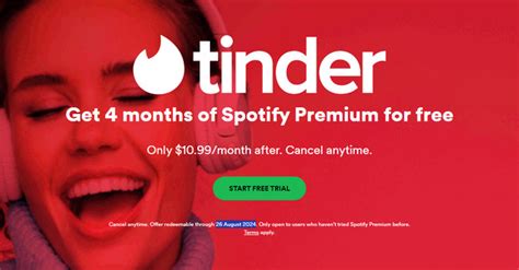 tinder spotify trial code