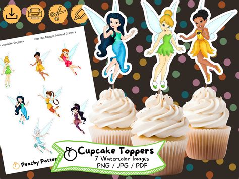 Tinkerbell Cupcake Wrappers Printable