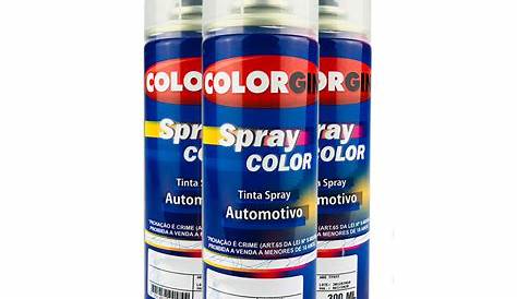 Tinta Spray Automotiva Colorgin Preto Fosco 300mL 3UN - Bite Auto Peças