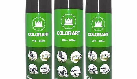 Tinta Spray Metálico Alumen Preto 350ml Colorgin | Leroy Merlin