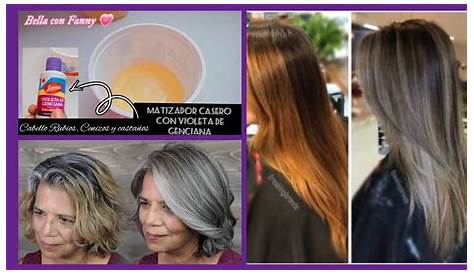 Cabello Gris Con Violeta De Genciana