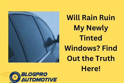 Tinted Windows And Rain