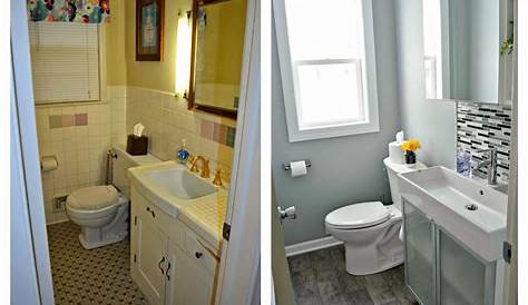 Before And After Small Bathroom Makeovers Big On Style