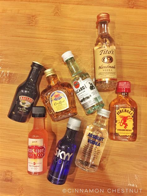 tiny bottles of liquor