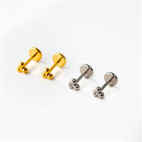 tiny flat back earrings