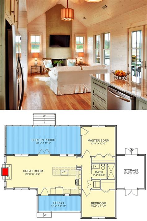 Tiny house open concept floor plans