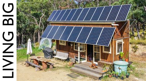 10,000 OffTheGrid Tiny House With HUGE Solar System YouTube
