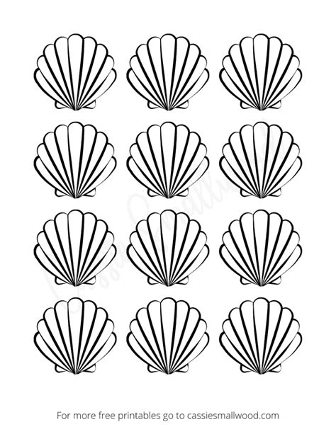 Tiny Sea Shells Printable