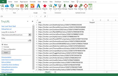 Tinyurl Excel