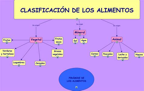 Mapa conceptual de los alimentos