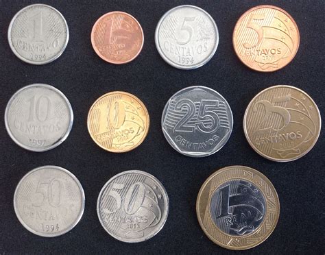 tipos de moedas no brasil