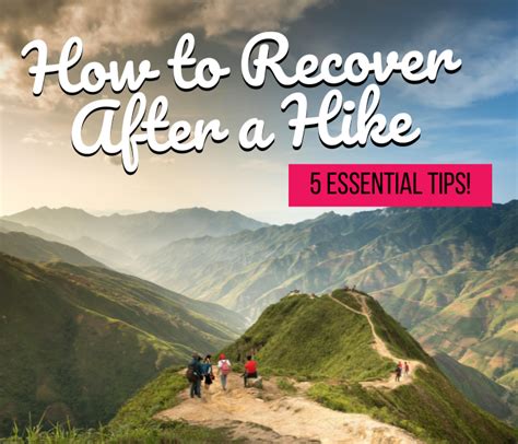 tips after hike