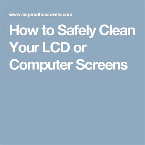 Tips Cleaning Lcd