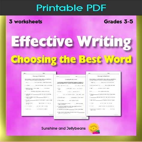 tips for choosing and using worksheets effectively