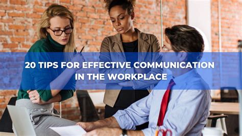 tips for improving communication in the workplace