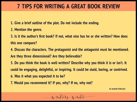 tips for writing a good book review