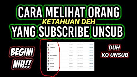 Tips Melihat Subscribe YouTube