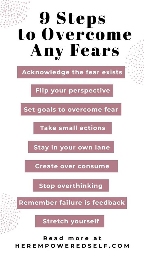 tips to overcome fear