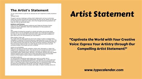 <h4>Tips for Writing a Compelling Artist Statement</h4>
