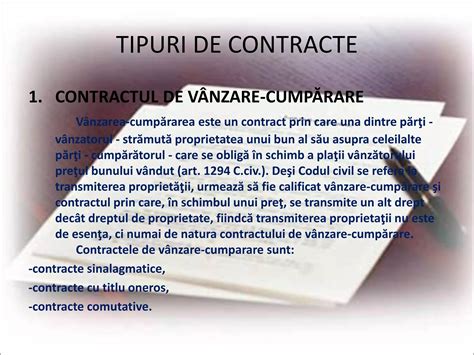 Tipuri de contracte reale
