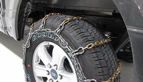 2012 Ford F150 Titan Chain Snow Tire Chains with Cams Ladder Pattern