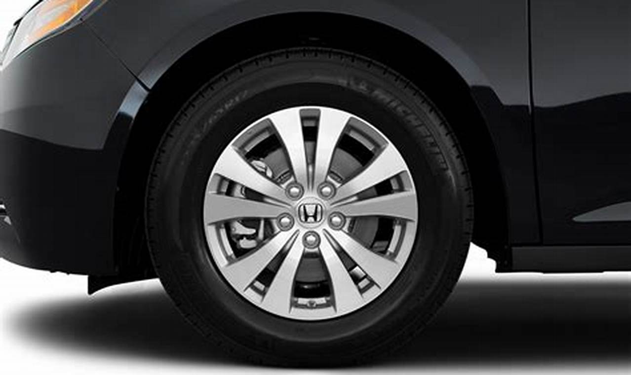 tire sizes for honda odyssey van