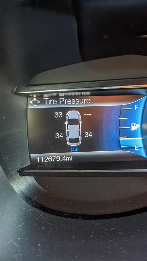 Tire Pressure Sensor Fault On Dash