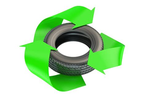Image of a tire being recycled