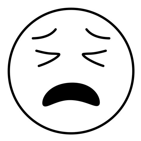 Tired Face Coloring Page