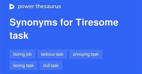Tiresome Work Synonyms