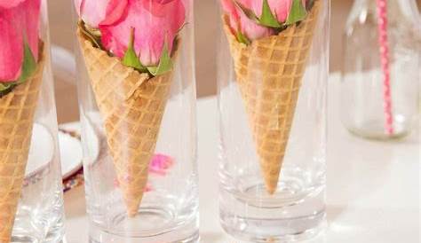 Whimsical Waffle Cone Flower Vase Table Decorations | Tischdekoration