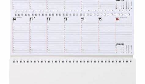 2024 Tischkalender 1 Woche 2 Seiten, Wochenplaner im querformat 29,5 x