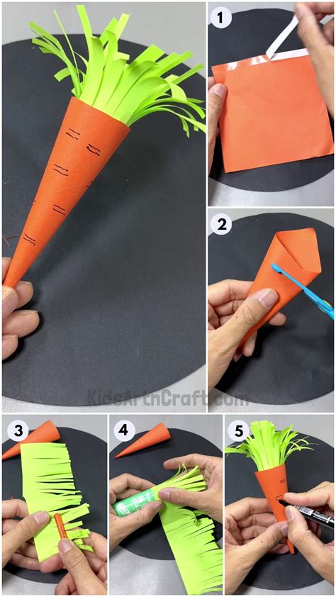 Tissue Paper Carrot Craft