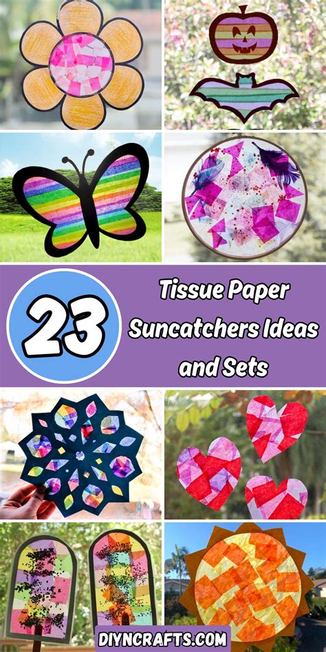 Tissue Paper Diy Suncatcher