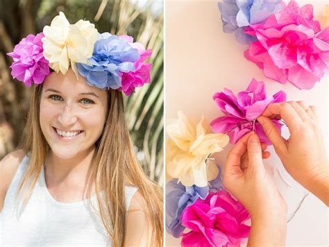 Tissue Paper Flower Crown
