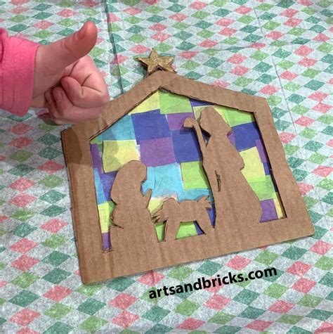 Tissue Paper Nativity Craft