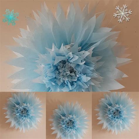 Tissue Paper Snowflake Decorations