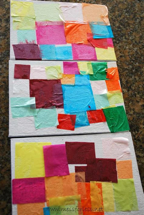 Tissue Paper Square Crafts