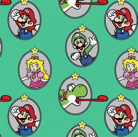 Tissu Coton imprimé thème "Super Mario Bros" de la boutique