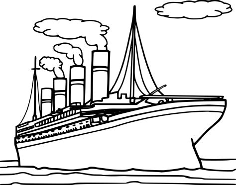Titanic Ship Coloring Pages at Free printable