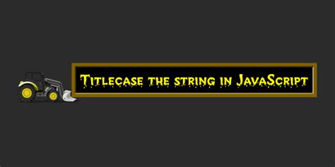 Title Case Javascript W3Schools