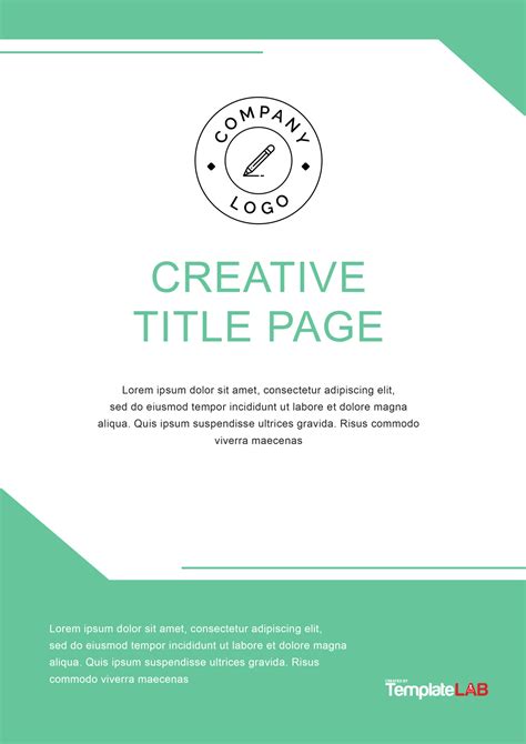 title page example word