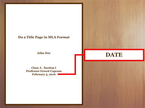 title page format mla