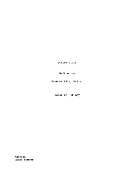 How To Write Screenplay Format A Beginner