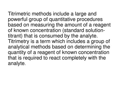 Titrimetric Analysis Definition