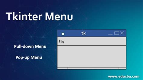 Tkinter Menu Items