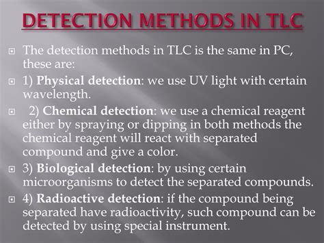 Tlc Detection Methods