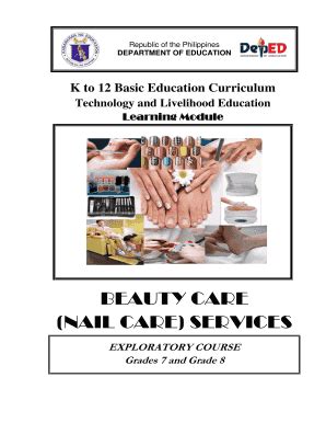 Tle Module Grade 8 Nail Care Services