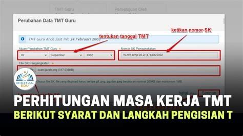Perhitungan Masa Kerja TMT, Berikut Syarat dan Langkah Pengisian TMT
